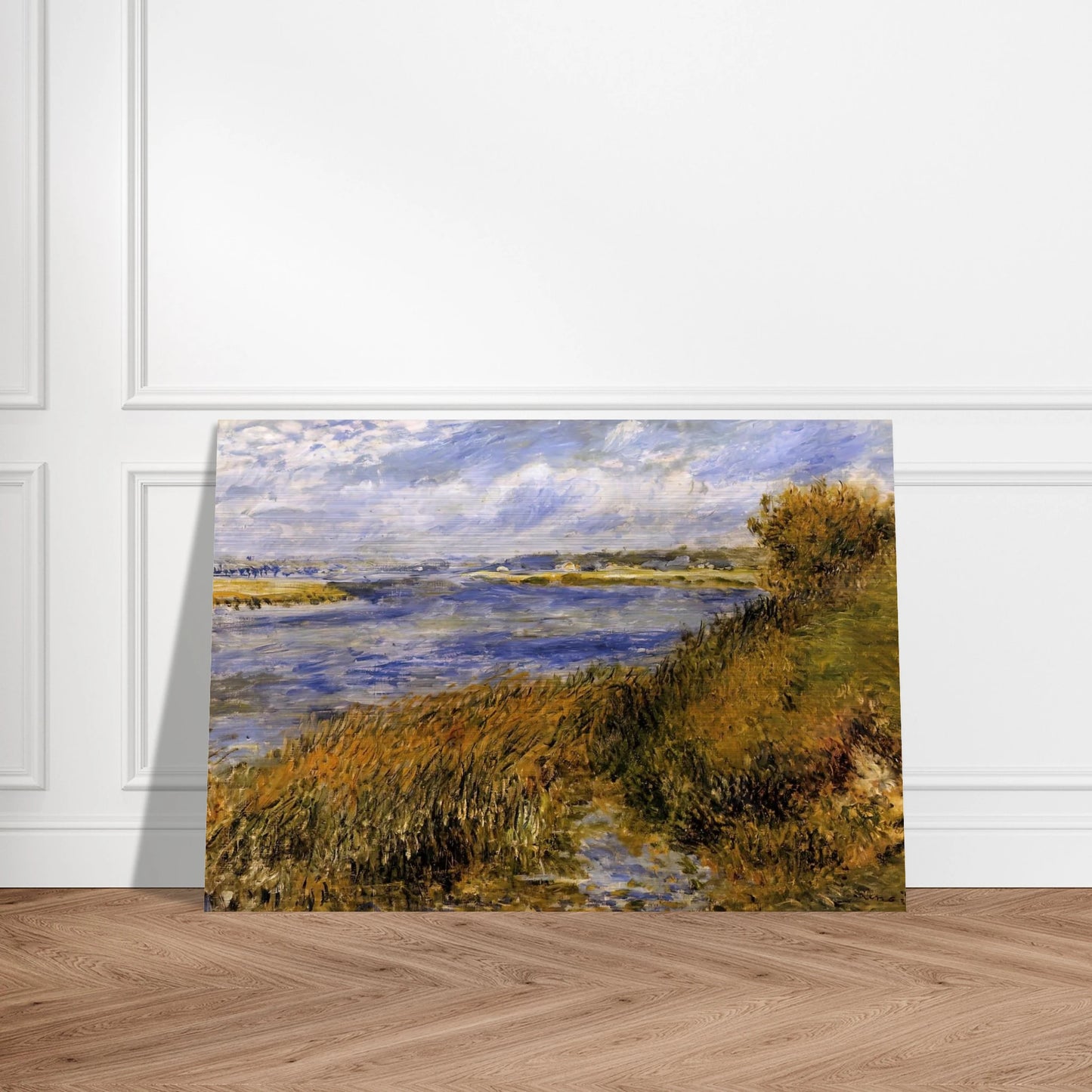 The Banks of the Seine at Champrosay - Pierre-Auguste Renoir Brushed Aluminum Print - 70x100 cm / 28x40 inches | Pierre-Auguste Renoir Aluminum Print | Pierre-Auguste Renoir Prints