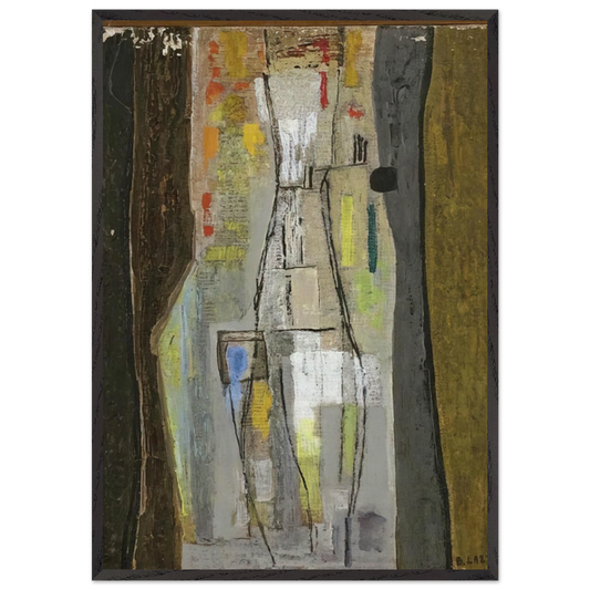Stratificazione I - Art Informel - Bice Lazzari 70x100 cm / 28x40 inches Framed Art Print – Black Wooden Frame