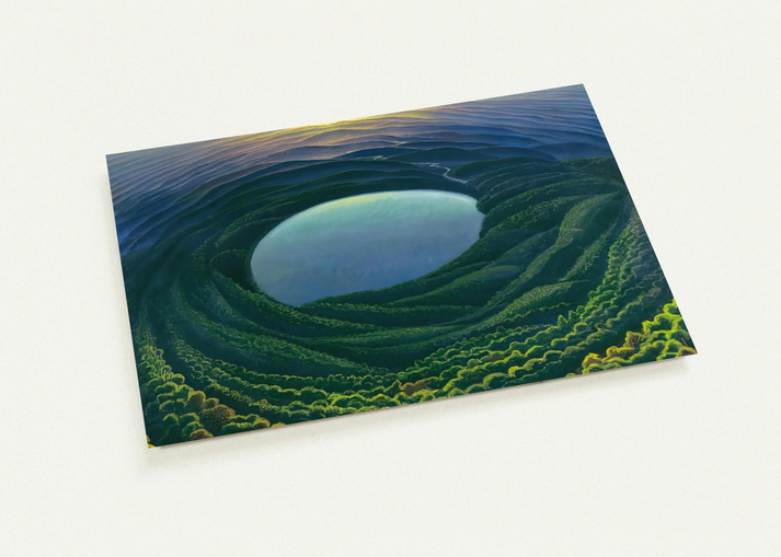 Lago umbro - 1942 By Gerardo Dottori Pack of 10 Post Cards | Gerardo Dottori Post Cards | A6 (10.5 x 14.8 cm) - 4.1 x 5.8 inches
