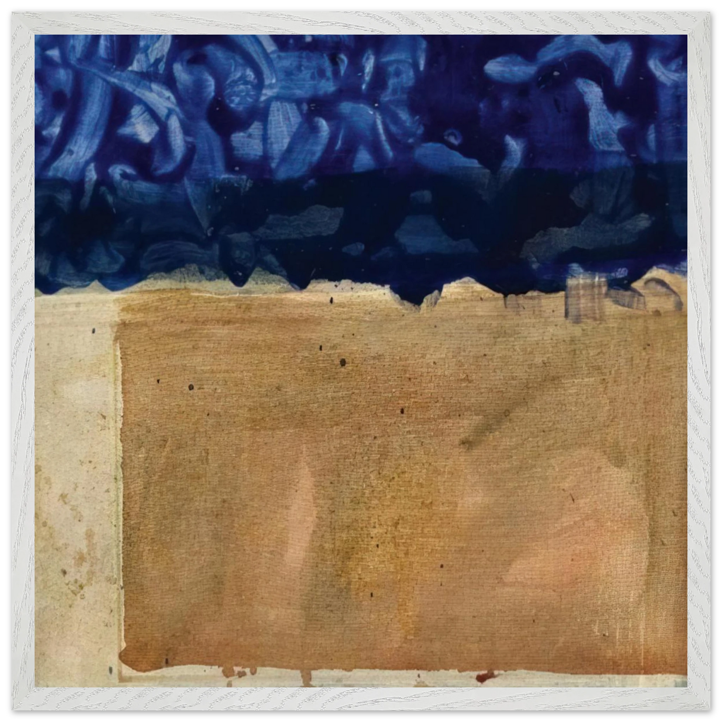 Helen Frankenthaler - Shoreline - 1952 Wall art - 50x70 cm / 20x28 inches - Premium Wooden Framed Poster With Fine Art Paper-canvas - White frame