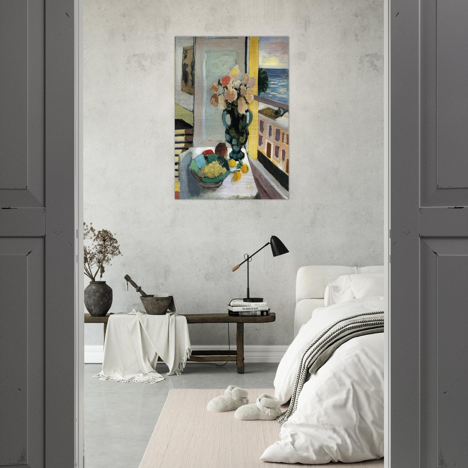 FLOWERS IN FRONT OF A WINDOW 1922 - Henri Matisse Brushed Aluminum Print - 70x100 cm / 28x40 inches | Henri Matisse Aluminum Print | Henri Matisse Prints