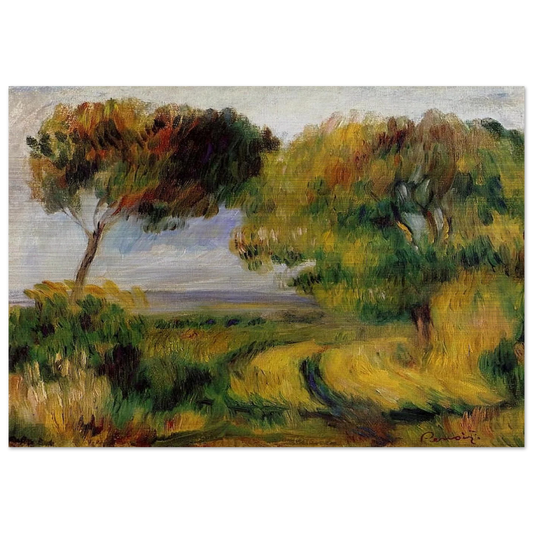 Breton Landscape Trees and Moor - Pierre-Auguste Renoir Brushed Aluminum Print - 70x100 cm / 28x40 inches | Pierre-Auguste Renoir Aluminum Print | Pierre-Auguste Renoir Prints
