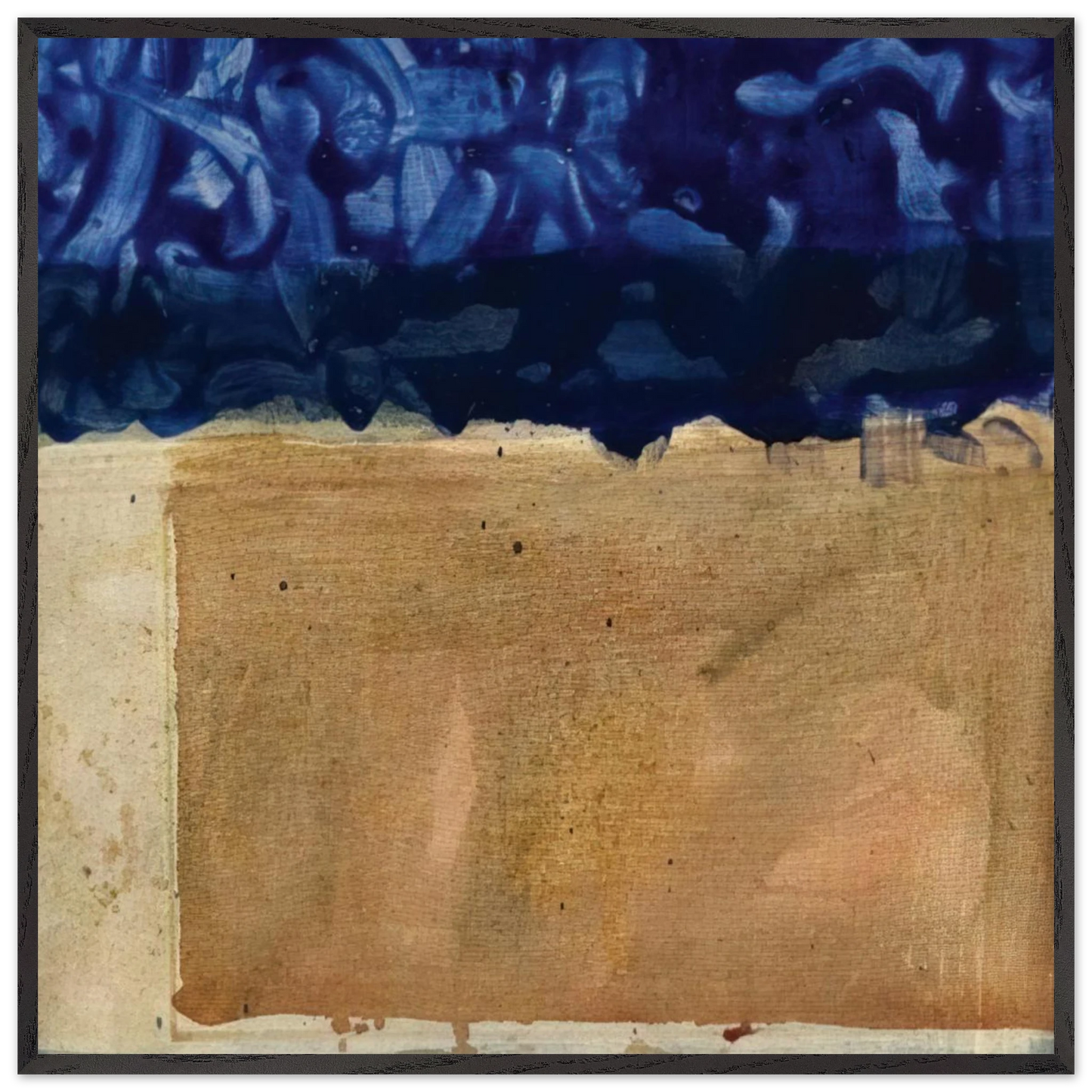 Helen Frankenthaler - Shoreline - 1952 Wall art - 50x50 cm / 20x20 inches - Premium Wooden Framed Poster With Fine Art Paper-canvas - Wood frame
