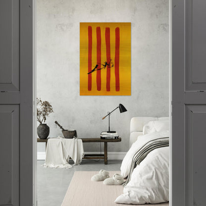 THE DALINIAN SENYERA CATALONIAN NATIONAL FLAG - Salvador Dali Brushed Aluminum Print - 70x100 cm / 28x40 inches | Salvador Dali Aluminum Print | Salvador Dali Prints