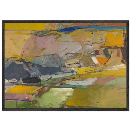 Berkeley 57 - Richard Diebenkorn 70x100 cm / 28x40 inches Framed Art Print – Black Wooden Frame