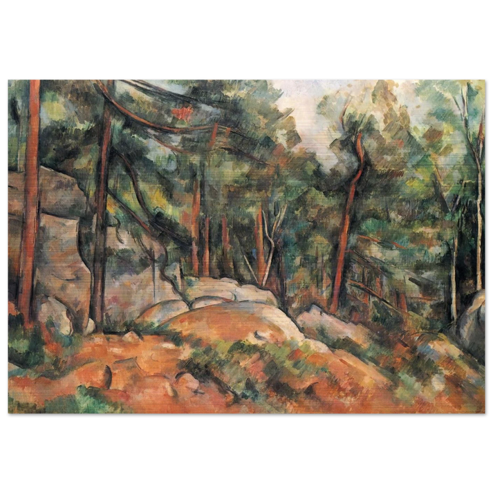 In the Forest - Paul Cézanne Brushed Aluminum Print - 70x100 cm / 28x40 inches | Paul Cézanne Aluminum Print | Paul Cézanne Prints