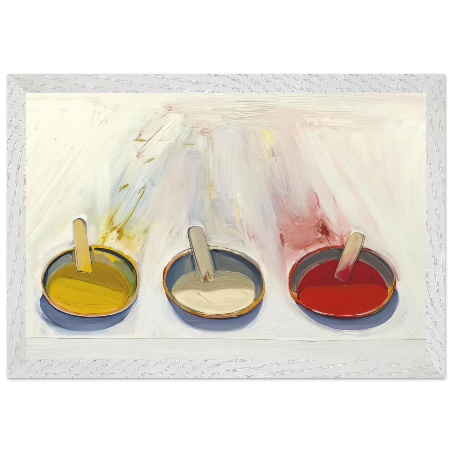 Wayne Thiebaud - Dressing Wells - 1961 Wall Art - 30x40 cm / 12x16 inches - Premium Wooden Framed Poster With Fine Art Paper - White frame