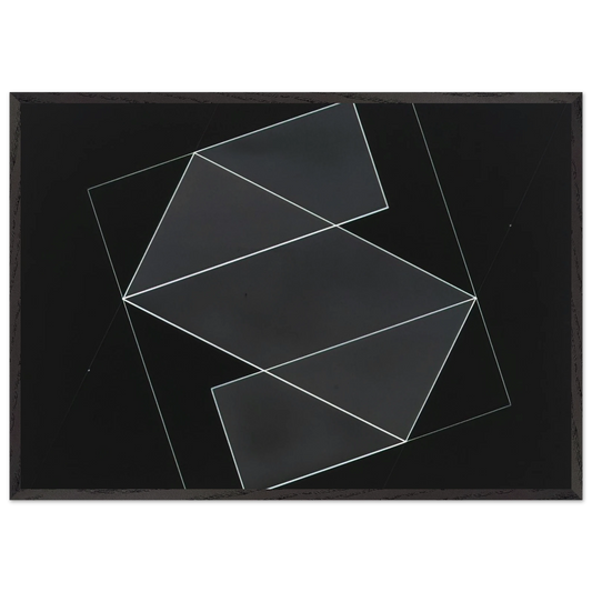 STRUCTURAL CONSTELLATION 1952 - Josef Albers 70x100 cm / 28x40 inches Framed Art Print – Black Wooden Frame