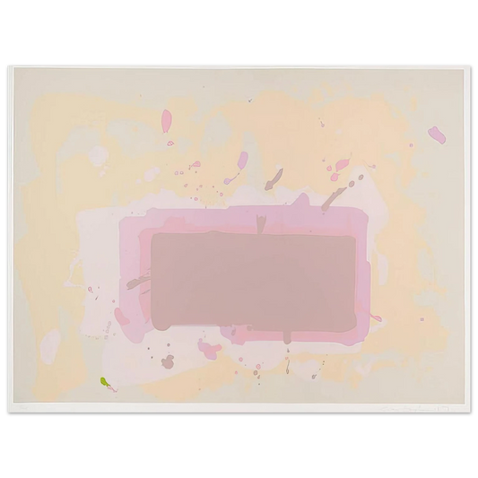 John Hoyland - Pale Yellow, Pink and Brown - 1971  75x100 cm / 30x40inches Fine Art Poster
