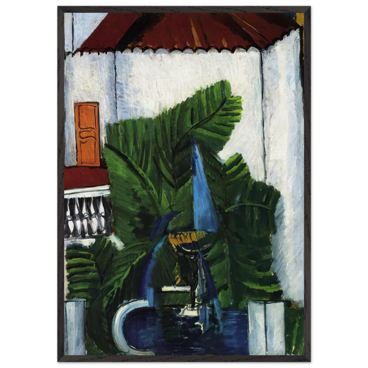 FOUNTAIN IN AVIGNON 1913 - Raoul Dufy 70x100 cm / 28x40 inches Framed Art Print – Black Wooden Frame