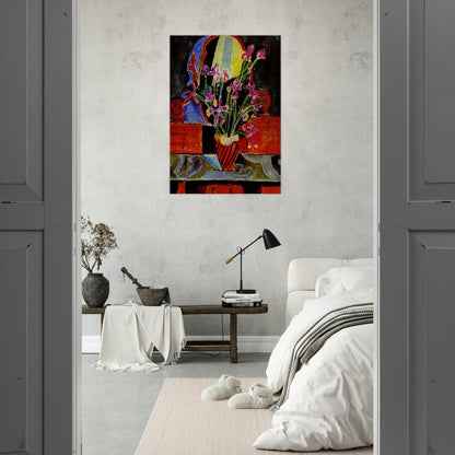VASE OF IRISES 1912 - Henri Matisse Brushed Aluminum Print - 70x100 cm / 28x40 inches | Henri Matisse Aluminum Print | Henri Matisse Prints
