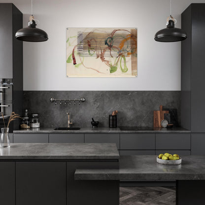 New River Watercolor, Series I, No. 3 - 1988 - John Cage Acrylic Print - 70x100 cm / 28x40″ inches | John Cage Wall Art | John Cage Prints