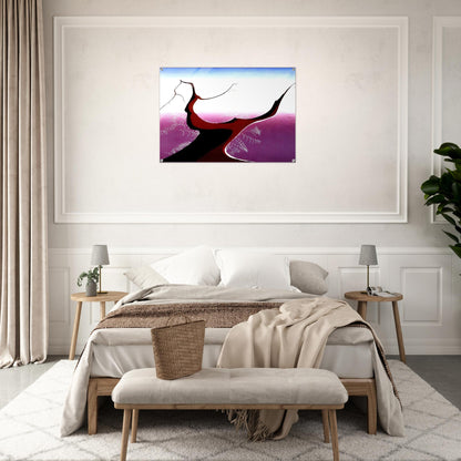 Desert Tree - Eyvind Earle Acrylic Print - 70x100 cm / 28x40″ inches