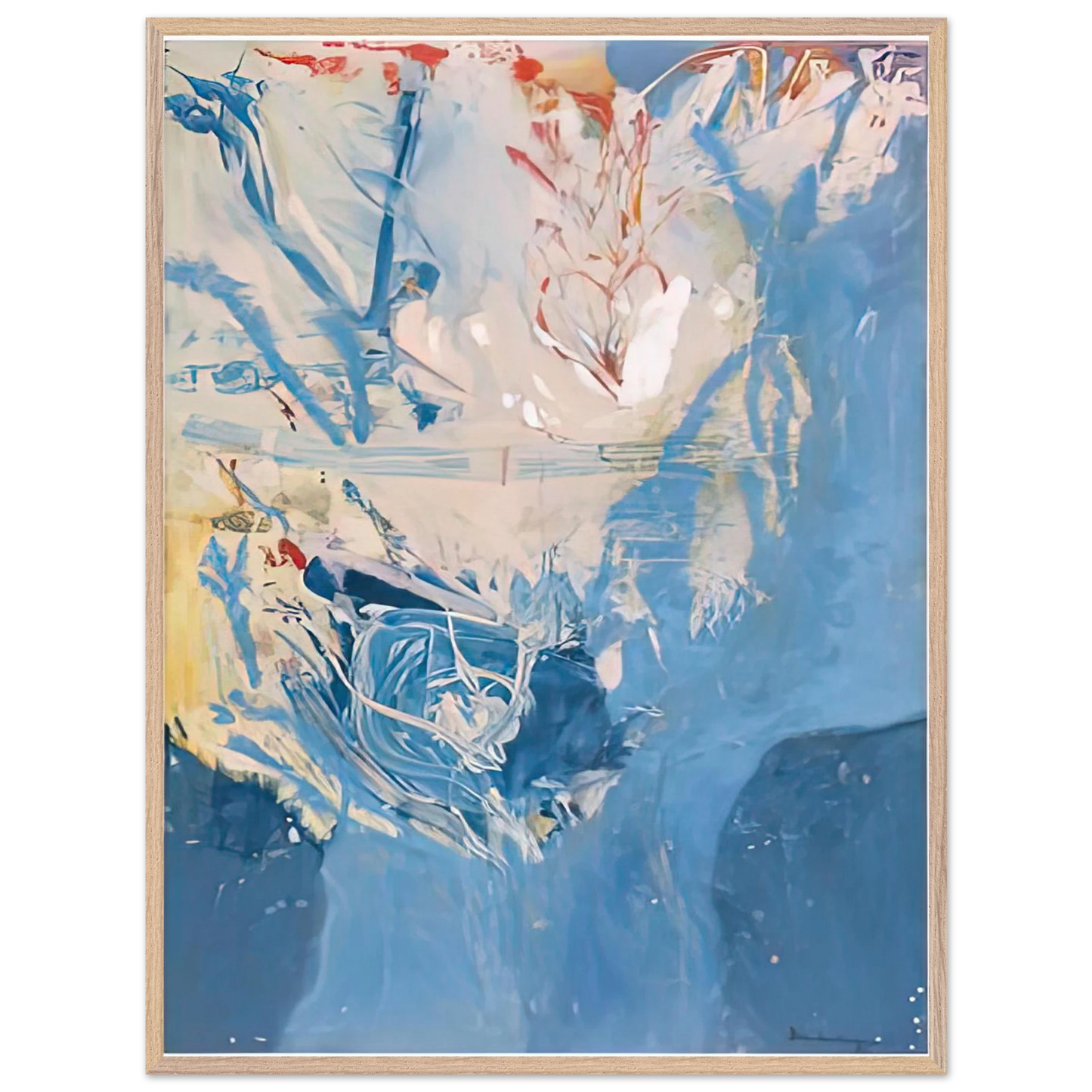 Helen Frankenthaler - Blue Territory, 1955- Wall Art - 28x40 inches / 70x70 cm - Canvas (Imperial)-canvas - -