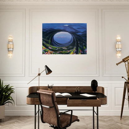 Primavera Umbria - 1923 - Gerardo Dottori Brushed Aluminum Print - 70x100 cm / 28x40 inches | Gerardo Dottori Aluminum Print | Gerardo Dottori Prints