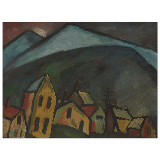 Alexej von Jawlensky - BERGLANDSCHAFT MIT H USERN 1912  75x100 cm / 30x40inches Fine Art Poster