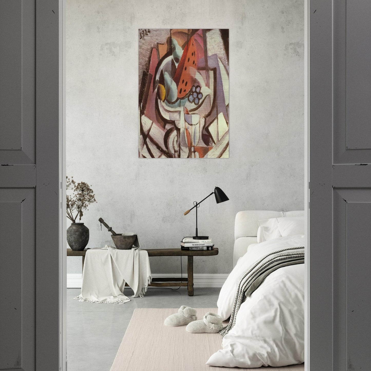 STILL LIFE WATERMELON - Salvador Dali Brushed Aluminum Print - 70x100 cm / 28x40 inches | Salvador Dali Aluminum Print | Salvador Dali Prints