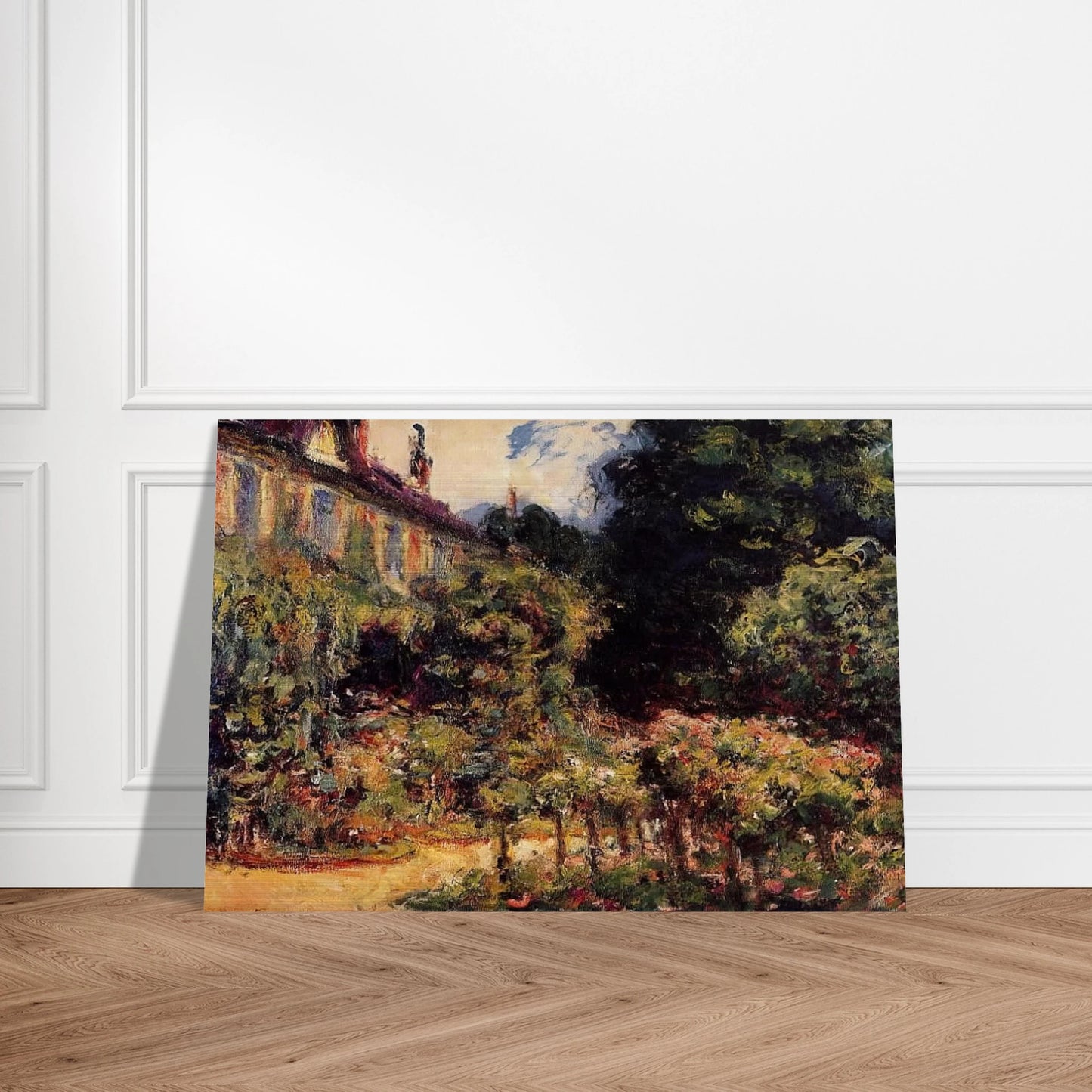 The Artist's House at Giverny - claude monet Brushed Aluminum Print - 70x100 cm / 28x40 inches | claude monet Aluminum Print | claude monet Prints