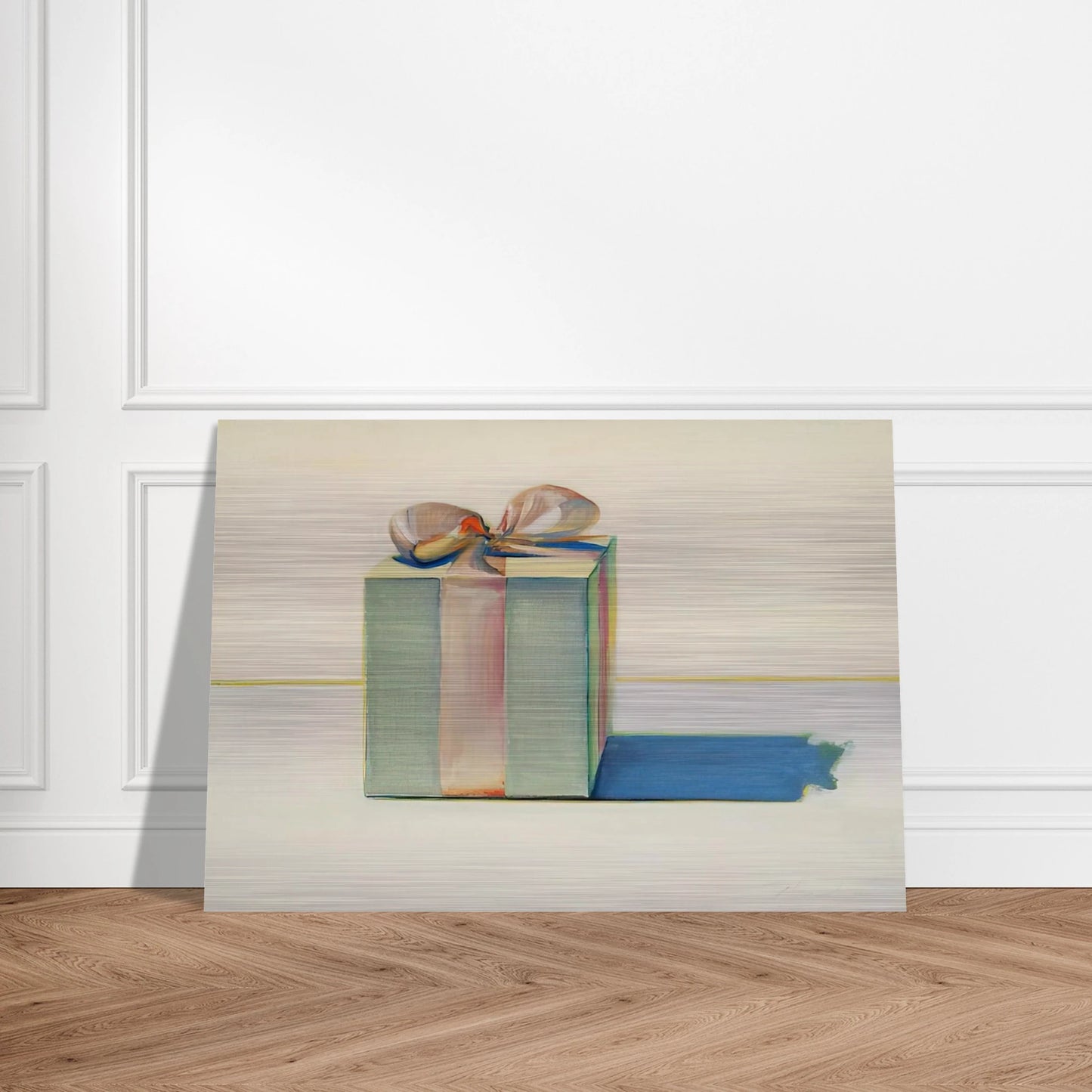 Gift Box - 1971 - Wayne Thiebaud Brushed Aluminum Print - 70x100 cm / 28x40 inches | Wayne Thiebaud Aluminum Print | Wayne Thiebaud Prints