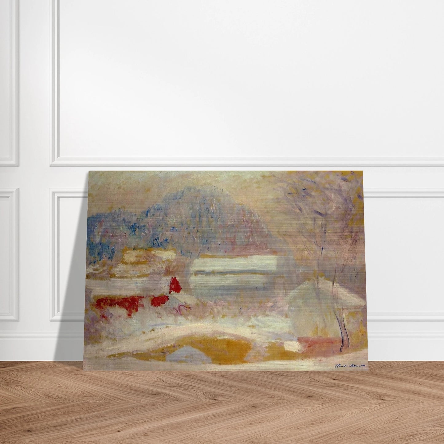 Norwegian Landscape, Sandviken - claude monet Brushed Aluminum Print - 70x100 cm / 28x40 inches | claude monet Aluminum Print | claude monet Prints