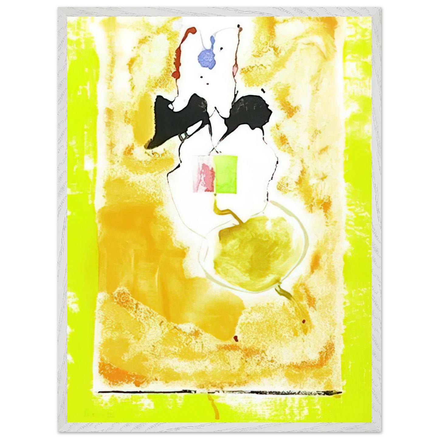 Helen Frankenthaler - Solar Imp - 2001 Wall art - 20x25 cm / 8x10 inches - Premium Wooden Framed Poster With Fine Art Paper-canvas - Wood frame