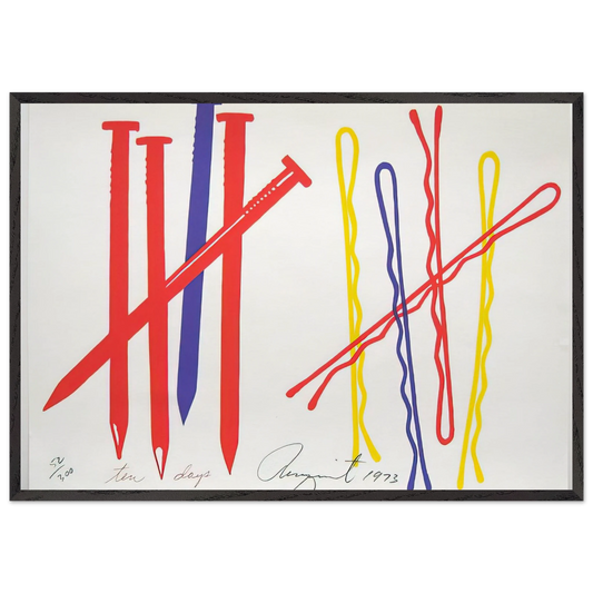 Ten Days - James Rosenquist 70x100 cm / 28x40 inches Framed Art Print – Black Wooden Frame