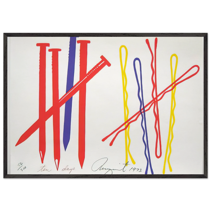 Ten Days - James Rosenquist 70x100 cm / 28x40 inches Framed Art Print – Black Wooden Frame