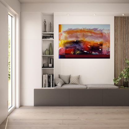 Butterfly Of Winter - 1985 - Ronnie Landfield Art Prints - 100x150 cm / 40x60″ inches | Ronnie Landfield Poster | Ronnie Landfield Prints