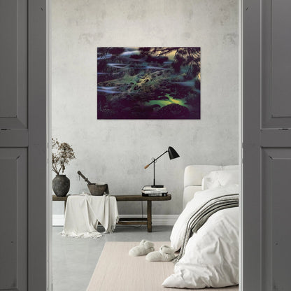 Symphonic Fantasy - Eyvind Earle Brushed Aluminum Print - 70x100 cm / 28x40 inches | Eyvind Earle Aluminum Print | Eyvind Earle Prints