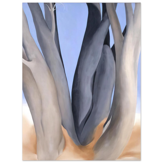 Georgia O'Keeffe - Dark Tree Trunks Fine Art Poster