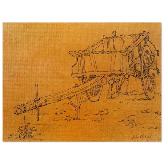 Giorgio de Chirico - THE CHARIOT  75x100 cm / 30x40inches Fine Art Poster