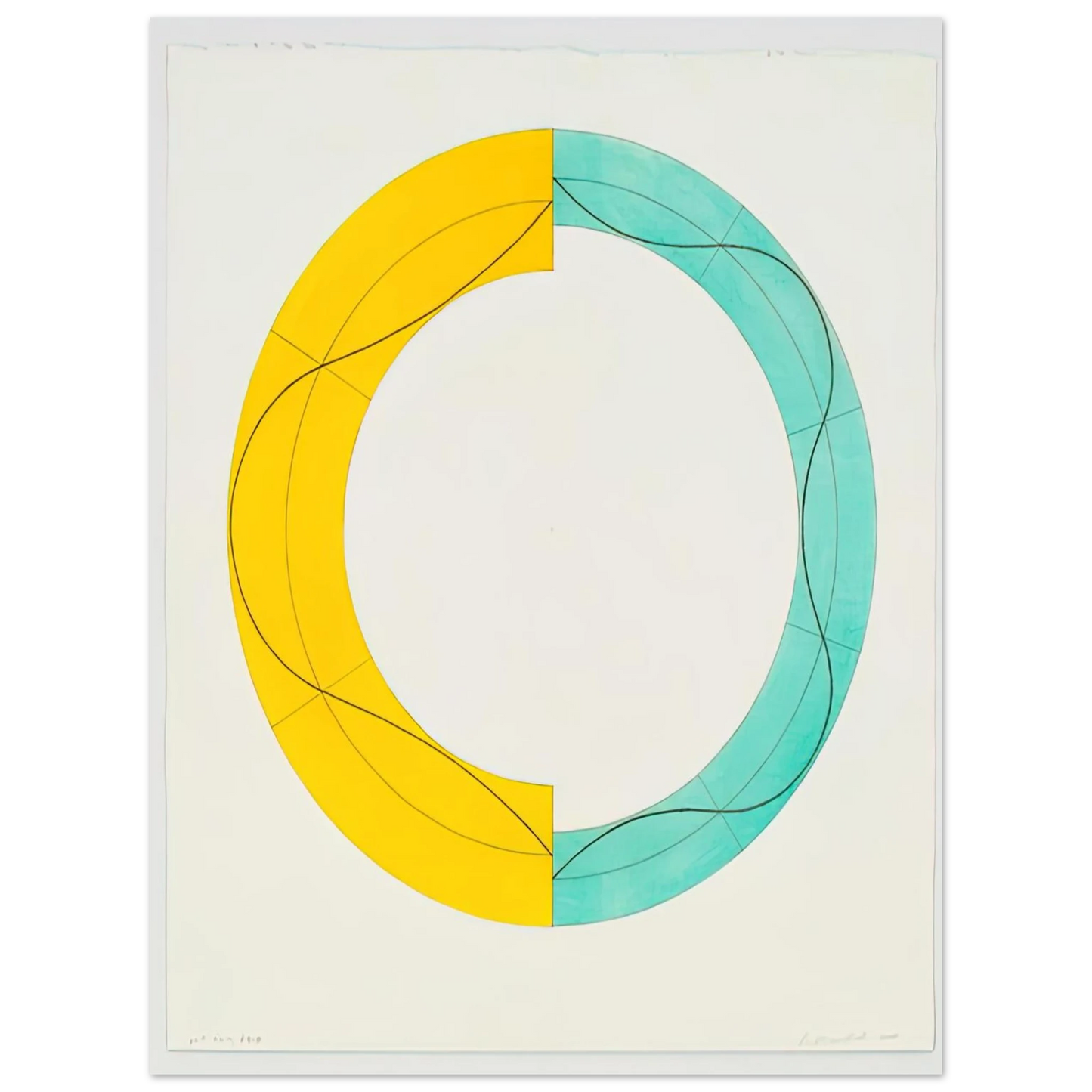 Robert Mangold - SPLIT RING IMAGE 2008  75x100 cm / 30x40inches Fine Art Poster