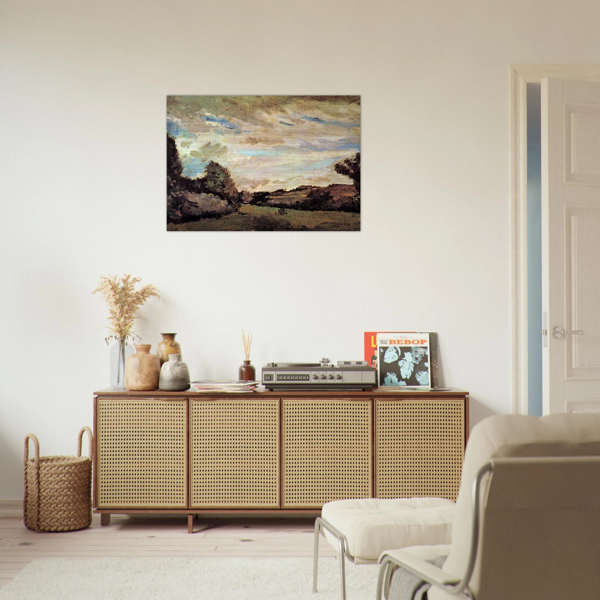 Landscape with Dunes - Vincent van Gogh Brushed Aluminum Print - 70x100 cm / 28x40 inches | Vincent van Gogh Aluminum Print | Vincent van Gogh Prints