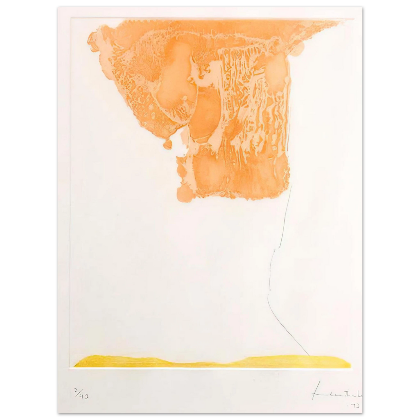 Helen Frankenthaler - Pranzo Italiano - 1973 Wall art - 50x70 cm / 20x28 inches - Premium Wooden Framed Poster With Fine Art Paper-canvas - White frame