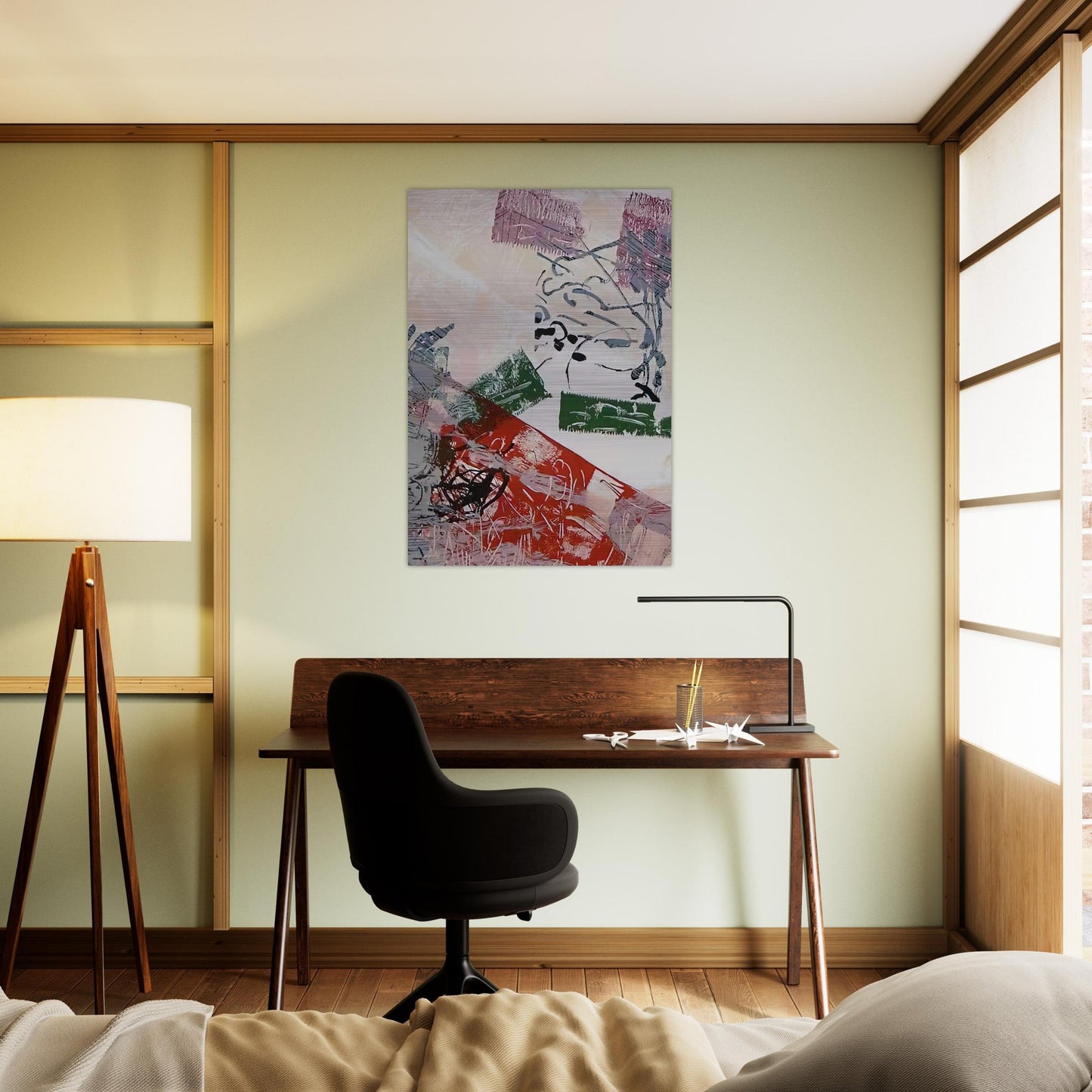 Lithograph 1968 - Jean-Paul Riopelle Brushed Aluminum Print - 70x100 cm / 28x40 inches | Jean-Paul Riopelle Aluminum Print | Jean-Paul Riopelle Prints