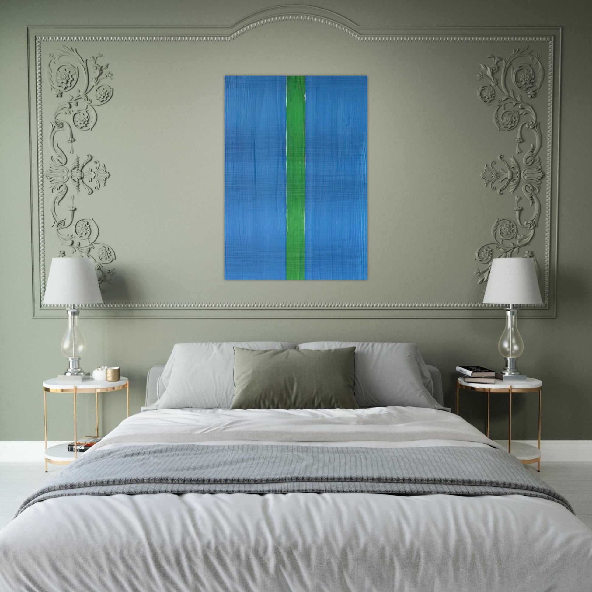 Composition bleue et verte - 1988 - Gunther Forg Brushed Aluminum Print - 70x100 cm / 28x40 inches | Gunther Forg Aluminum Print | Gunther Forg Prints