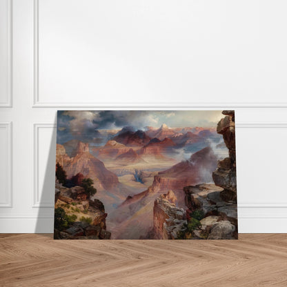 Grand Canyon of Arizona at Sunset - Thomas Moran Brushed Aluminum Print - 70x100 cm / 28x40 inches | Thomas Moran Aluminum Print | Thomas Moran Prints