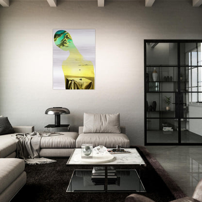 COUPLE WITH CLOUDS IN THEIR HEADS WOMAN - Salvador Dali Brushed Aluminum Print - 70x100 cm / 28x40 inches | Salvador Dali Aluminum Print | Salvador Dali Prints
