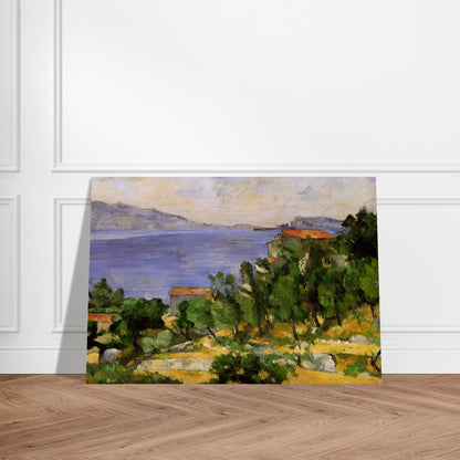 The Bay of L'Estaque from the East - Paul Cézanne Brushed Aluminum Print - 70x100 cm / 28x40 inches | Paul Cézanne Aluminum Print | Paul Cézanne Prints