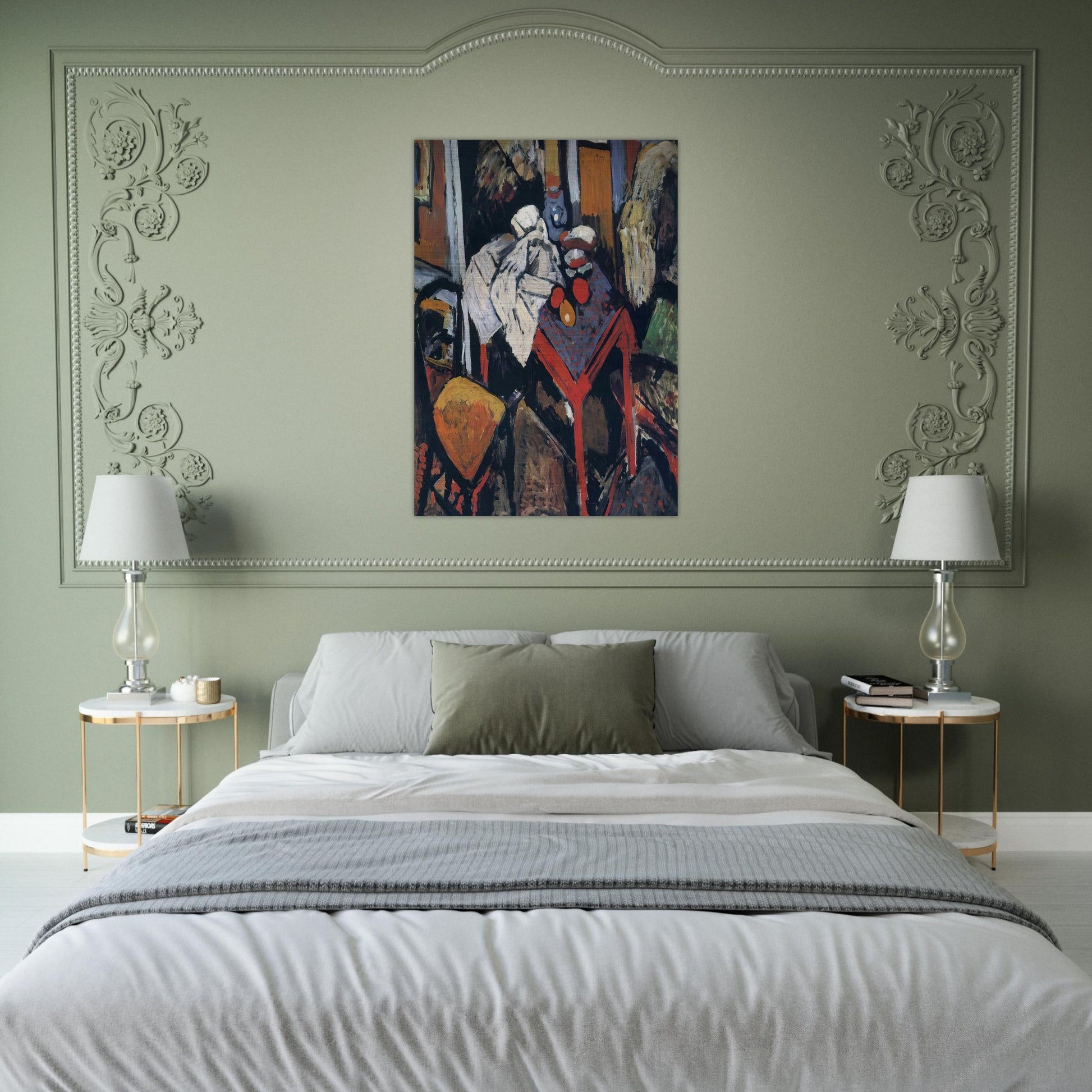 STILL LIFE ON THE RED TABLE 1904 - Andre Derain Brushed Aluminum Print - 70x100 cm / 28x40 inches | Andre Derain Aluminum Print | Andre Derain Prints