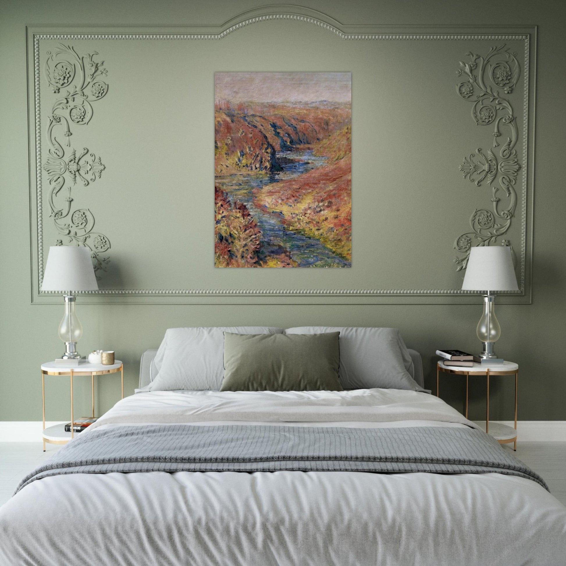 The Valley of Creuse at Fresselines - claude monet Brushed Aluminum Print - 70x100 cm / 28x40 inches | claude monet Aluminum Print | claude monet Prints