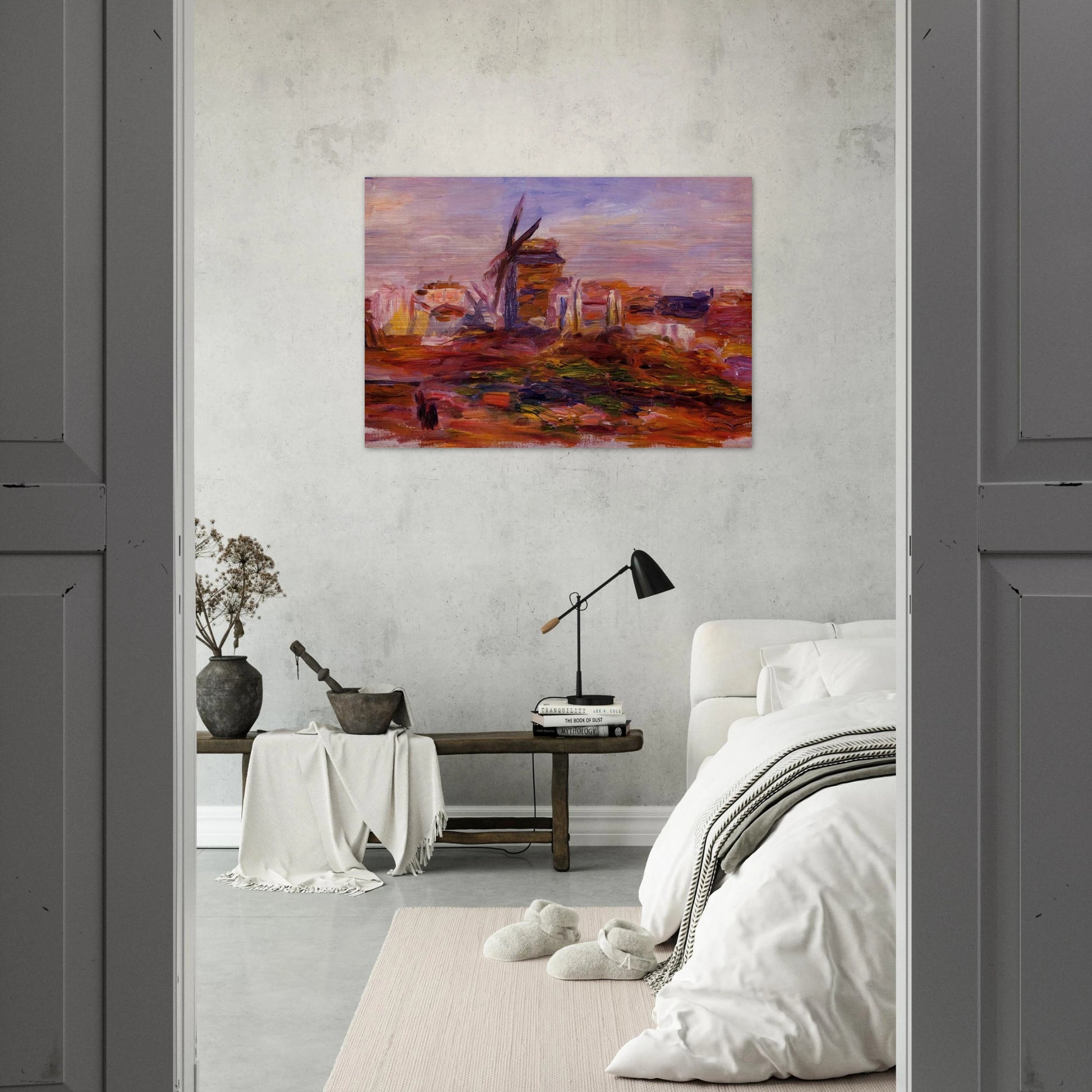 Windmill - Pierre-Auguste Renoir Brushed Aluminum Print - 70x100 cm / 28x40 inches | Pierre-Auguste Renoir Aluminum Print | Pierre-Auguste Renoir Prints