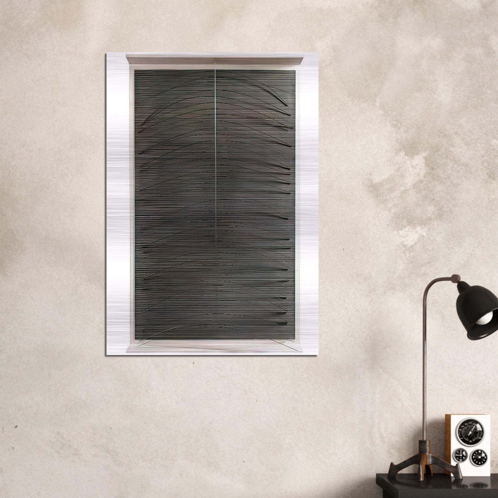 LA COURVE BLEUE 1965 - Jesus Rafael Soto Brushed Aluminum Print - 70x100 cm / 28x40 inches | Jesus Rafael Soto Aluminum Print | Jesus Rafael Soto Prints