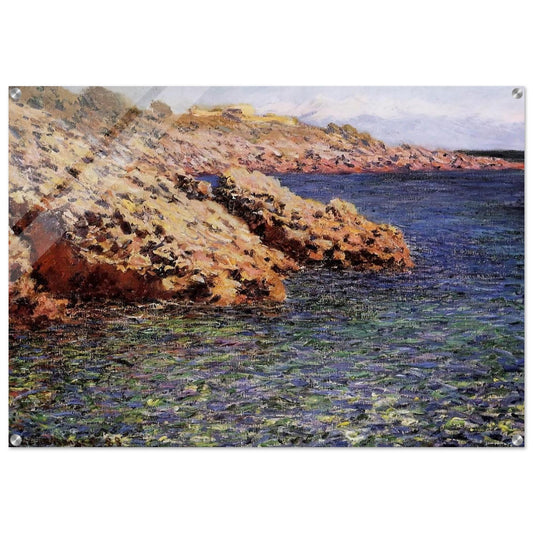 Rocks on the Mediterranean Coast - claude monet Acrylic Print - 70x100 cm / 28x40″ inches | claude monet Wall Art | claude monet Prints