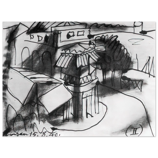 Pablo Picasso - CafÃƒÂ© in Royan - 1940  75x100 cm / 30x40inches Fine Art Poster