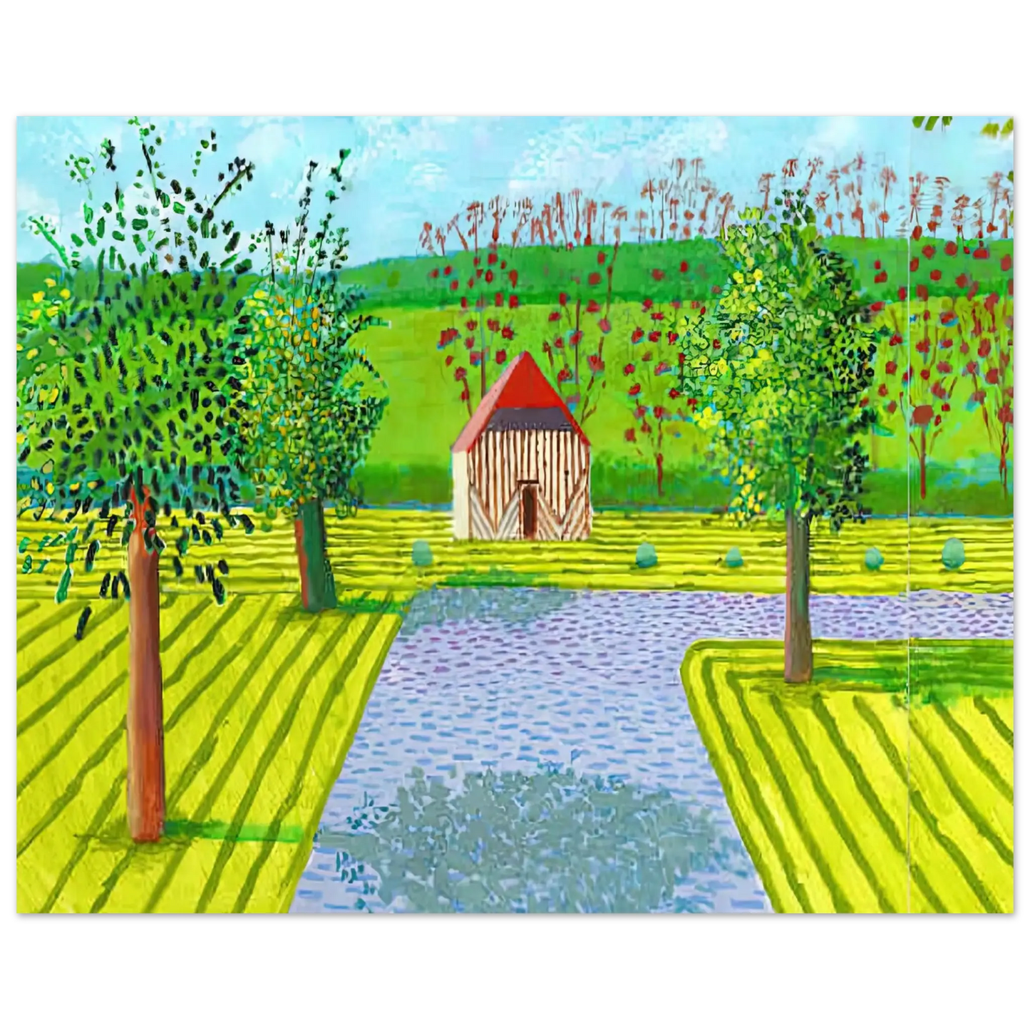 David Hockney - David Hockney Wall art - 13x18 cm / 5x7 Inches - Premium Wooden Framed Poster With Fine Art Paper - Black frame