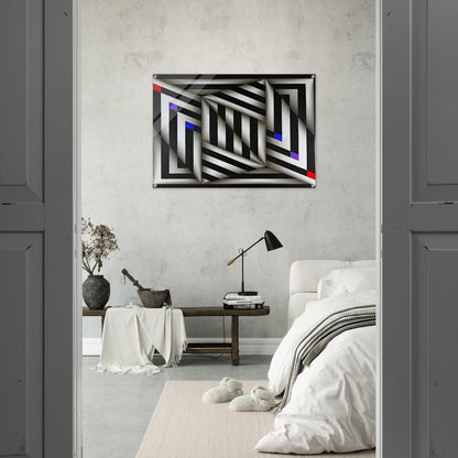 Saratoy III - 1980 - Omar Rayo Acrylic Print - 70x100 cm / 28x40″ inches | Omar Rayo Wall Art | Omar Rayo Prints
