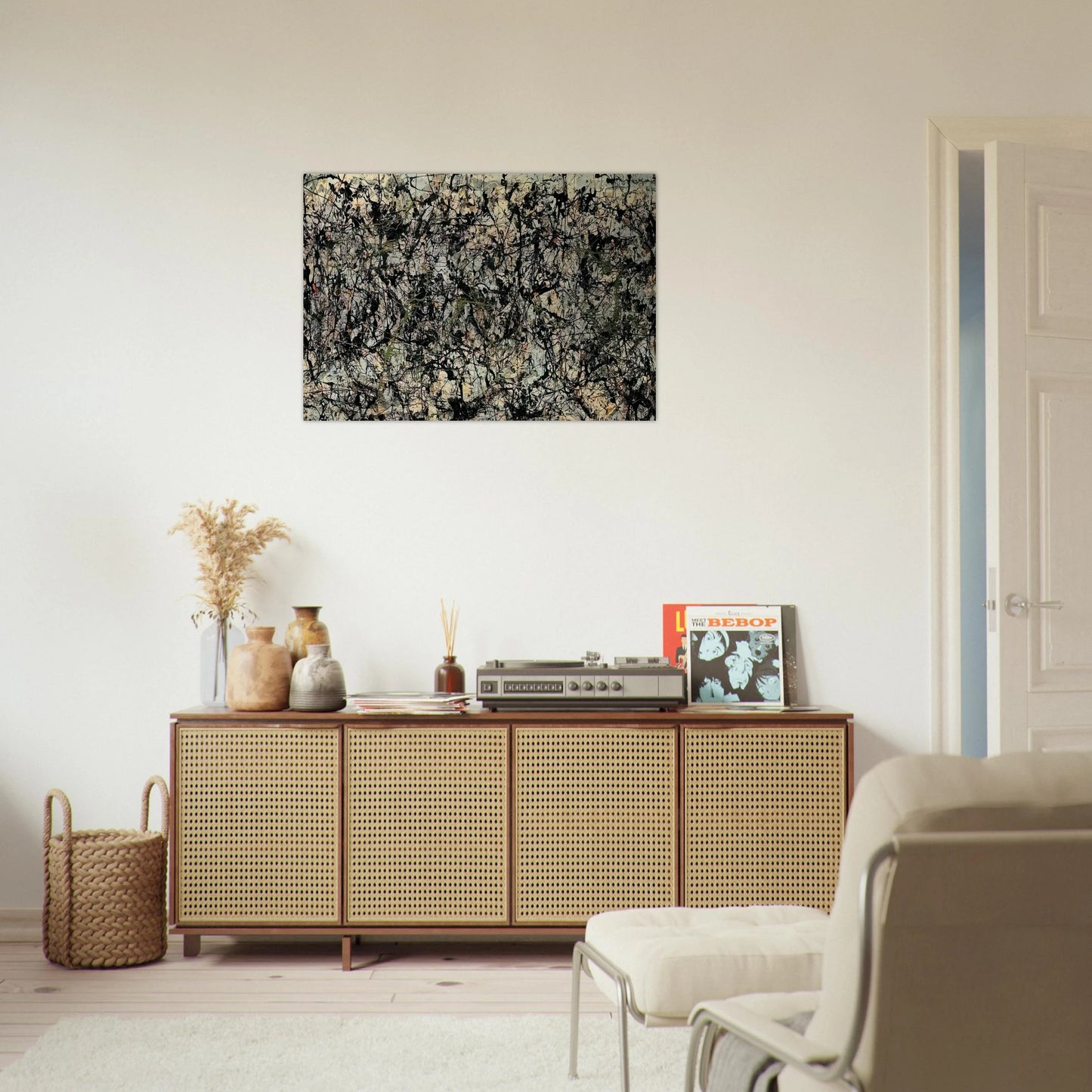 LUCIFER 1947 - Jackson Pollock Brushed Aluminum Print - 70x100 cm / 28x40 inches | Jackson Pollock Aluminum Print | Jackson Pollock Prints
