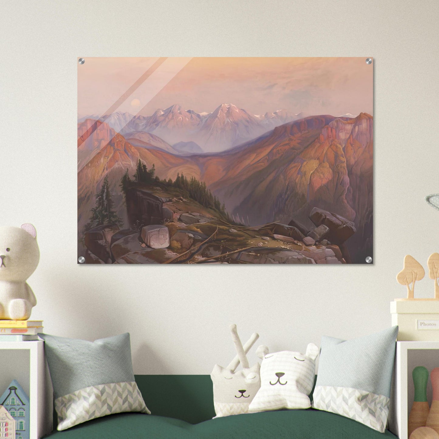 Lower Yellowstone Range - Thomas Moran Acrylic Print - 70x100 cm / 28x40″ inches