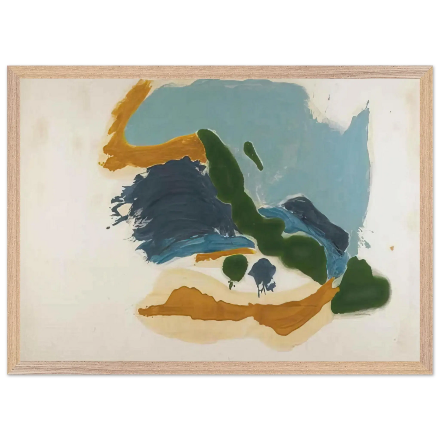 Helen Frankenthaler - Tuscany - 1963 Wall art - 45x60 cm / 18x24 Inches - Premium Wooden Framed Poster With Fine Art Paper - Black frame